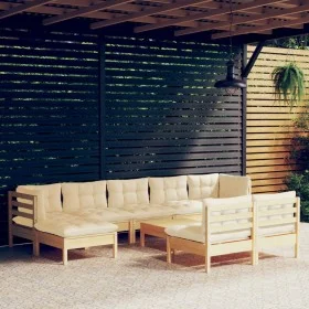 Gartenmöbel 10 Stück Kissen aus cremefarbenem Kiefernholz von vidaXL, Gartensets - Ref: Foro24-3097109, Preis: 801,94 €, Raba...
