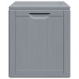 Caja de almacenaje para jardín 90L PP aspecto madera gris