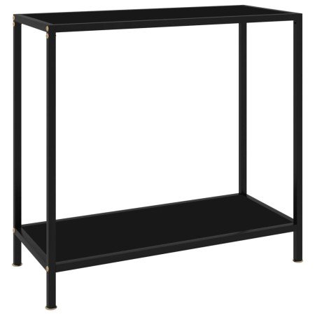 Mesa de consola negro vidrio templado 80x35x75 cm en Mesas auxiliares | Comprar online en Foro24