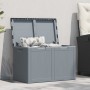 Caja de almacenaje para jardín 180 L PP aspecto madera gris