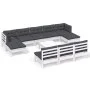 Garden furniture set 11 pieces with white cushions pine wood by vidaXL, Garden sets - Ref: Foro24-3097122, Price: 887,63 €, D...
