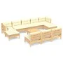 Gartenmöbel 11 Stück Kissen aus cremefarbenem Kiefernholz von vidaXL, Gartensets - Ref: Foro24-3097121, Preis: 869,18 €, Raba...
