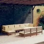 Gartenmöbel 10-teilig und Kissen aus honigbraunem Kiefernholz. von vidaXL, Gartensets - Ref: Foro24-3097118, Preis: 919,73 €,...