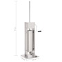 7 L silver stainless steel manual stuffer by vidaXL, Kitchen appliances - Ref: Foro24-50963, Price: 262,95 €, Discount: %