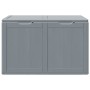 Caja de almacenaje para jardín 180 L PP aspecto madera gris
