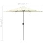 Sombrilla de jardín y palo de aluminio blanco arena 270x246 cm de vidaXL, Sombrillas - Ref: Foro24-47345, Precio: 58,79 €, De...