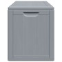 Caja de almacenaje para jardín 180 L PP aspecto madera gris