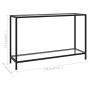 Mesa de consola transparente vidrio templado 120x35x75 cm