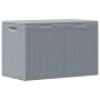 Caja de almacenaje para jardín 180 L PP aspecto madera gris