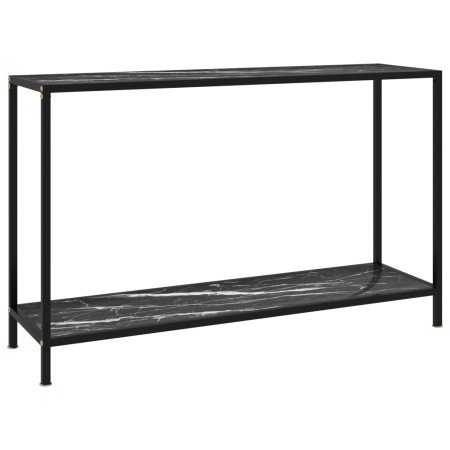 Mesa de consola negro vidrio templado 120x35x75 cm en Mesas auxiliares | Comprar online en Foro24
