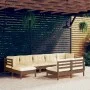 Muebles de jardín 9 pzas y cojines madera de pino marrón miel by vidaXL, Garden sets - Ref: Foro24-3097106, Price: 790,80 €, ...