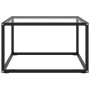 Mesa de centro con vidrio templado negro 60x60x35 cm