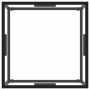 Mesa de centro con vidrio templado negro 60x60x35 cm