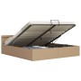 LED-Hydraulikbett aus Kunstleder, Cappuccino, 160 x 200 cm von vidaXL, Betten und Lattenroste - Ref: Foro24-285562, Preis: 32...