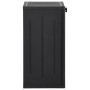 Armario de almacenaje de jardín PP ratán negro 65x45x88 cm