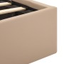 Cama canapé hidráulica LED cuero sintético capuchino 160x200 cm de vidaXL, Camas y somieres - Ref: Foro24-285562, Precio: 324...