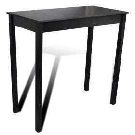 Black high table made of MDF 115x55x107 cm by vidaXL, Kitchen and dining tables - Ref: Foro24-240378, Price: 124,35 €, Discou...