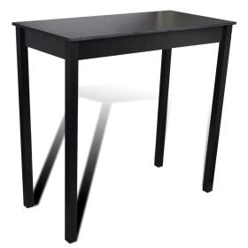 Mesa alta negra de MDF 115x55x107 cm