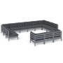 13-piece garden furniture set with gray pine wood cushions by vidaXL, Garden sets - Ref: Foro24-3097285, Price: 1,00 €, Disco...