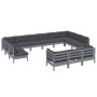 13-piece garden furniture set with gray pine wood cushions by vidaXL, Garden sets - Ref: Foro24-3097285, Price: 1,00 €, Disco...