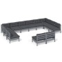 Garden furniture 12 pieces and cushions solid gray pine wood by vidaXL, Garden sets - Ref: Foro24-3097225, Price: 964,67 €, D...