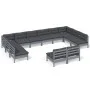 Garden furniture 12 pieces and cushions solid gray pine wood by vidaXL, Garden sets - Ref: Foro24-3097225, Price: 952,14 €, D...