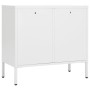 Sideboard aus Stahl und weißem Hartglas, 75 x 35 x 70 cm von vidaXL, Sideboards - Ref: Foro24-336074, Preis: 148,16 €, Rabatt: %
