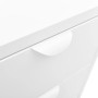 Sideboard aus Stahl und weißem Hartglas, 75 x 35 x 70 cm von vidaXL, Sideboards - Ref: Foro24-336074, Preis: 148,16 €, Rabatt: %
