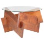 Mesa de centro de madera maciza de acacia 66 cm