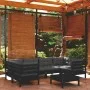 Gartenmöbel 7-teilig mit Kissen aus schwarzem Kiefernholz von vidaXL, Gartensets - Ref: Foro24-3097305, Preis: 647,48 €, Raba...