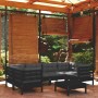 Gartenmöbel 7-teilig mit Kissen aus schwarzem Kiefernholz von vidaXL, Gartensets - Ref: Foro24-3097305, Preis: 647,48 €, Raba...