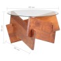 Mesa de centro de madera maciza de acacia 66 cm