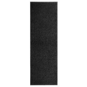 Felpudo lavable negro 60x180 cm