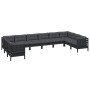 10 Stück Gartenmöbel mit Kissen aus schwarzem Kiefernholz von vidaXL, Gartensets - Ref: Foro24-3097335, Preis: 981,79 €, Raba...