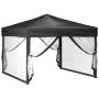 Carpa para fiestas plegable con paredes gris antracita 3x3 m