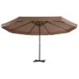 Garden umbrella with portable taupe base by vidaXL, Umbrellas - Ref: Foro24-276324, Price: 332,11 €, Discount: %