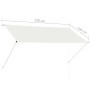 Einziehbare Markise 250x150 cm creme von vidaXL, Markisen - Ref: Foro24-143766, Preis: 54,17 €, Rabatt: %