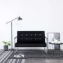 2-seater sofa with chrome armrests and black velvet by vidaXL, Sofas - Ref: Foro24-282163, Price: 182,37 €, Discount: %