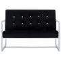 2-seater sofa with chrome armrests and black velvet by vidaXL, Sofas - Ref: Foro24-282163, Price: 182,37 €, Discount: %