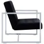 2-seater sofa with chrome armrests and black velvet by vidaXL, Sofas - Ref: Foro24-282163, Price: 182,37 €, Discount: %