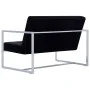 2-seater sofa with chrome armrests and black velvet by vidaXL, Sofas - Ref: Foro24-282163, Price: 182,37 €, Discount: %