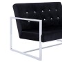 2-seater sofa with chrome armrests and black velvet by vidaXL, Sofas - Ref: Foro24-282163, Price: 184,34 €, Discount: %
