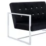 2-seater sofa with chrome armrests and black velvet by vidaXL, Sofas - Ref: Foro24-282163, Price: 182,37 €, Discount: %