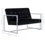 2-seater sofa with chrome armrests and black velvet by vidaXL, Sofas - Ref: Foro24-282163, Price: 182,37 €, Discount: %