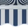 Manually operated folding awning 400 cm blue and white by vidaXL, Awnings - Ref: Foro24-275570, Price: 507,20 €, Discount: %