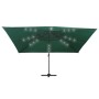 Cantilever umbrella LED lights and green aluminum pole 400x300 cm by vidaXL, Umbrellas - Ref: Foro24-47005, Price: 296,96 €, ...