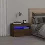 Bedside table with brown oak LED lights 60x35x40 cm by vidaXL, Nightstands - Ref: Foro24-3152830, Price: 43,35 €, Discount: %