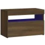 Bedside table with brown oak LED lights 60x35x40 cm by vidaXL, Nightstands - Ref: Foro24-3152830, Price: 43,35 €, Discount: %