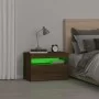 Bedside table with brown oak LED lights 60x35x40 cm by vidaXL, Nightstands - Ref: Foro24-3152830, Price: 43,35 €, Discount: %