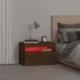 Bedside table with brown oak LED lights 60x35x40 cm by vidaXL, Nightstands - Ref: Foro24-3152830, Price: 43,35 €, Discount: %